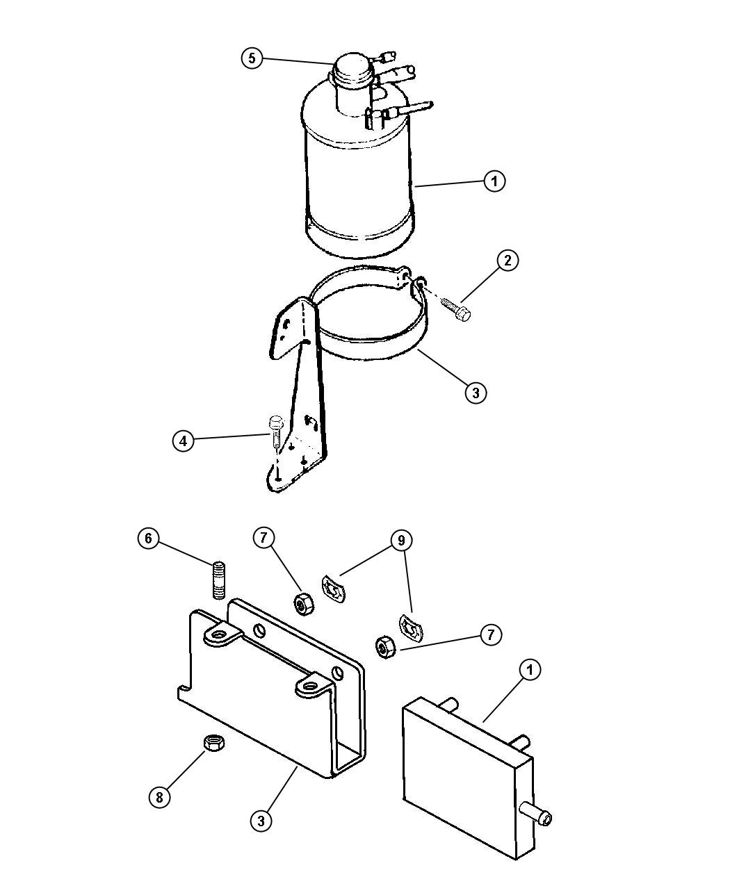 Diagram Vacuum Canister. for your Jeep Cherokee  