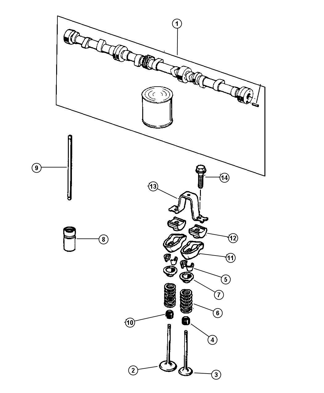 Diagram Camshaft and Valves. for your 2001 Chrysler 300  M 