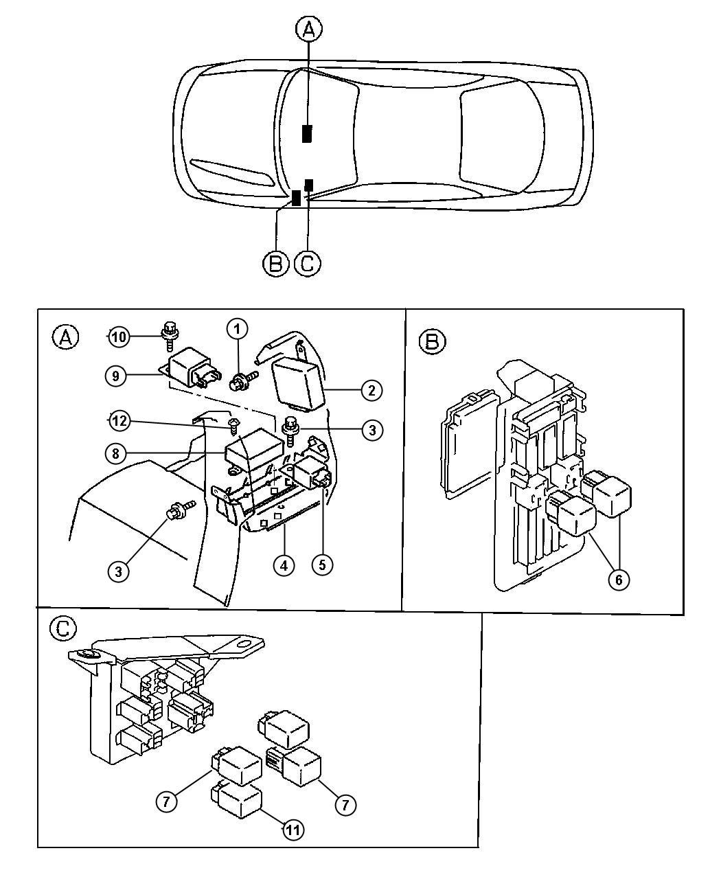 Diagram Relays - Instrument Panel. for your Chrysler 300  M