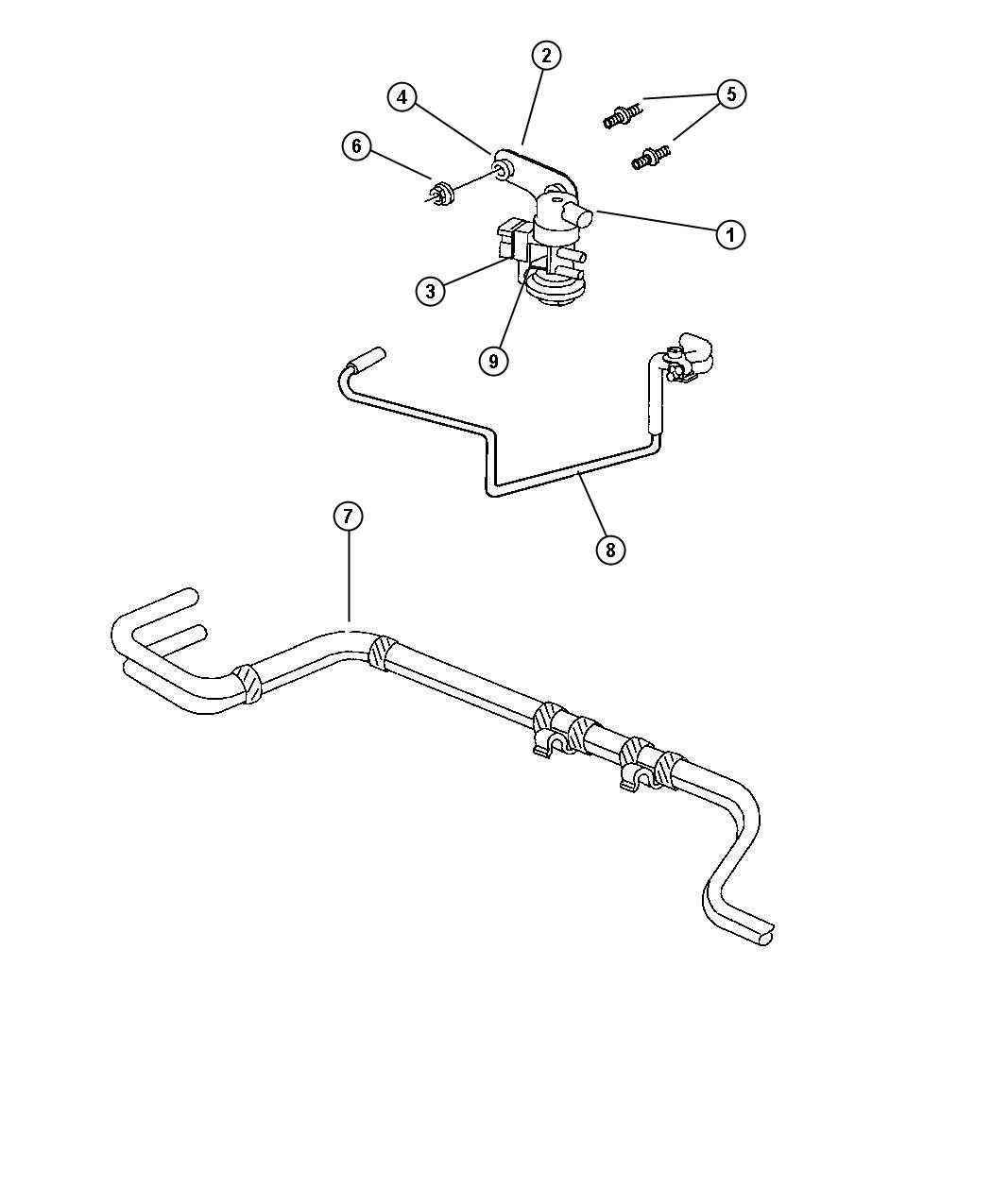 Diagram Emission Control Vacuum Harness. for your Dodge