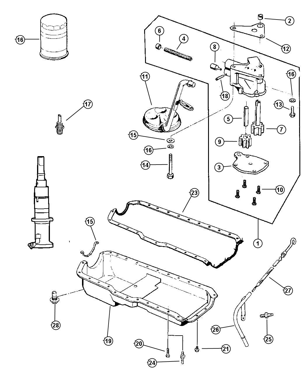 Engine Oiling. Diagram