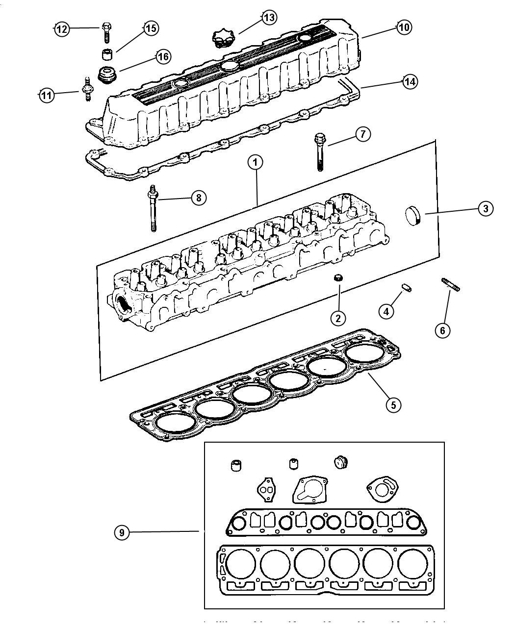 Diagram Cylinder Head. for your 2002 Chrysler 300  M 