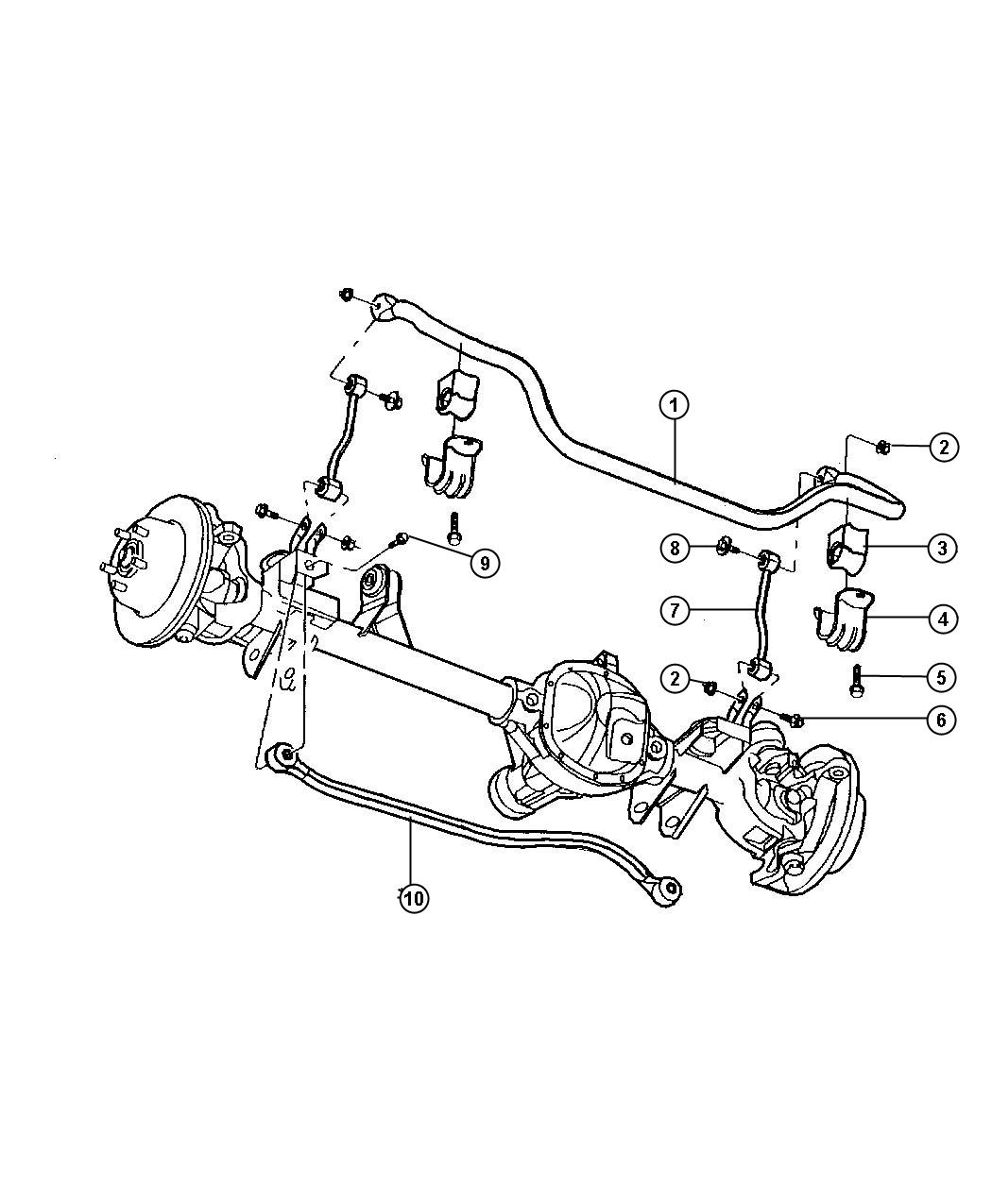 Diagram Front Bar Stabilizer and Track Bar. for your 2001 Chrysler 300  M 