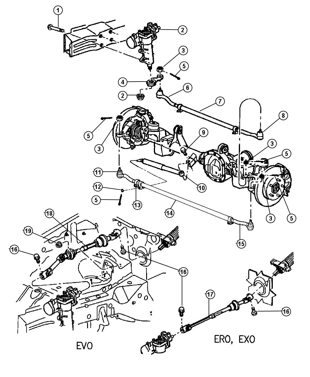 Diagram Steering Gear and Linkage-Right Hand Drive. for your 1998 Jeep Cherokee   