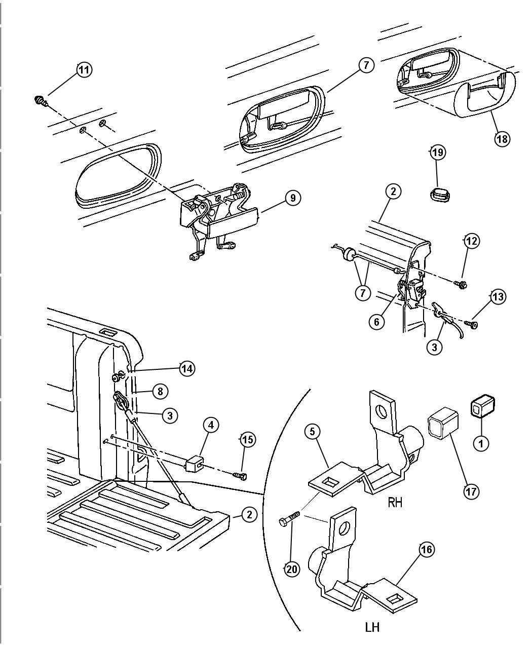 Tailgate. Diagram