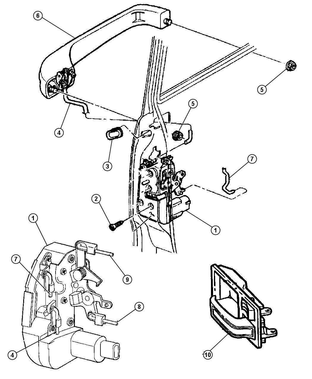 Door, Front, Lock and Control. Diagram