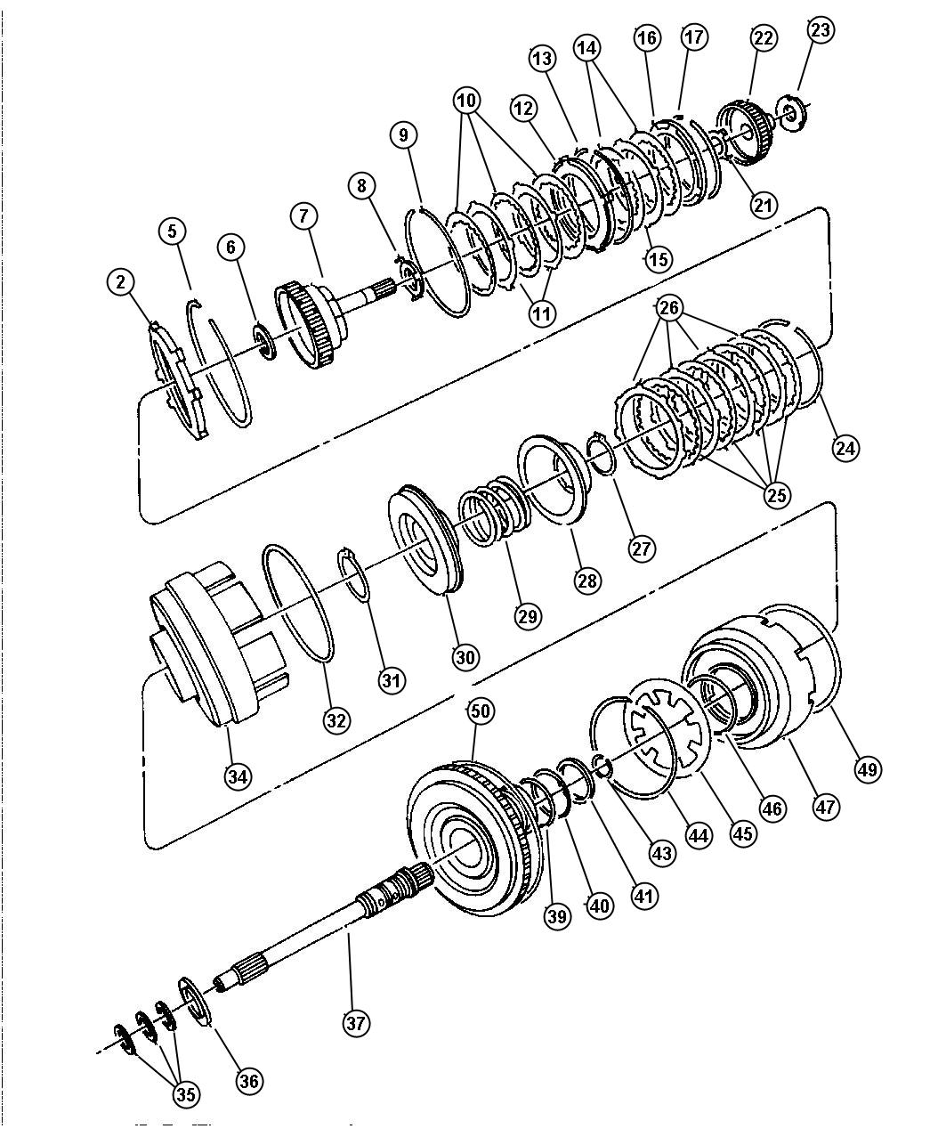Diagram Clutch, Input Shaft Automatic Transaxle, 4 Speed. for your Chrysler