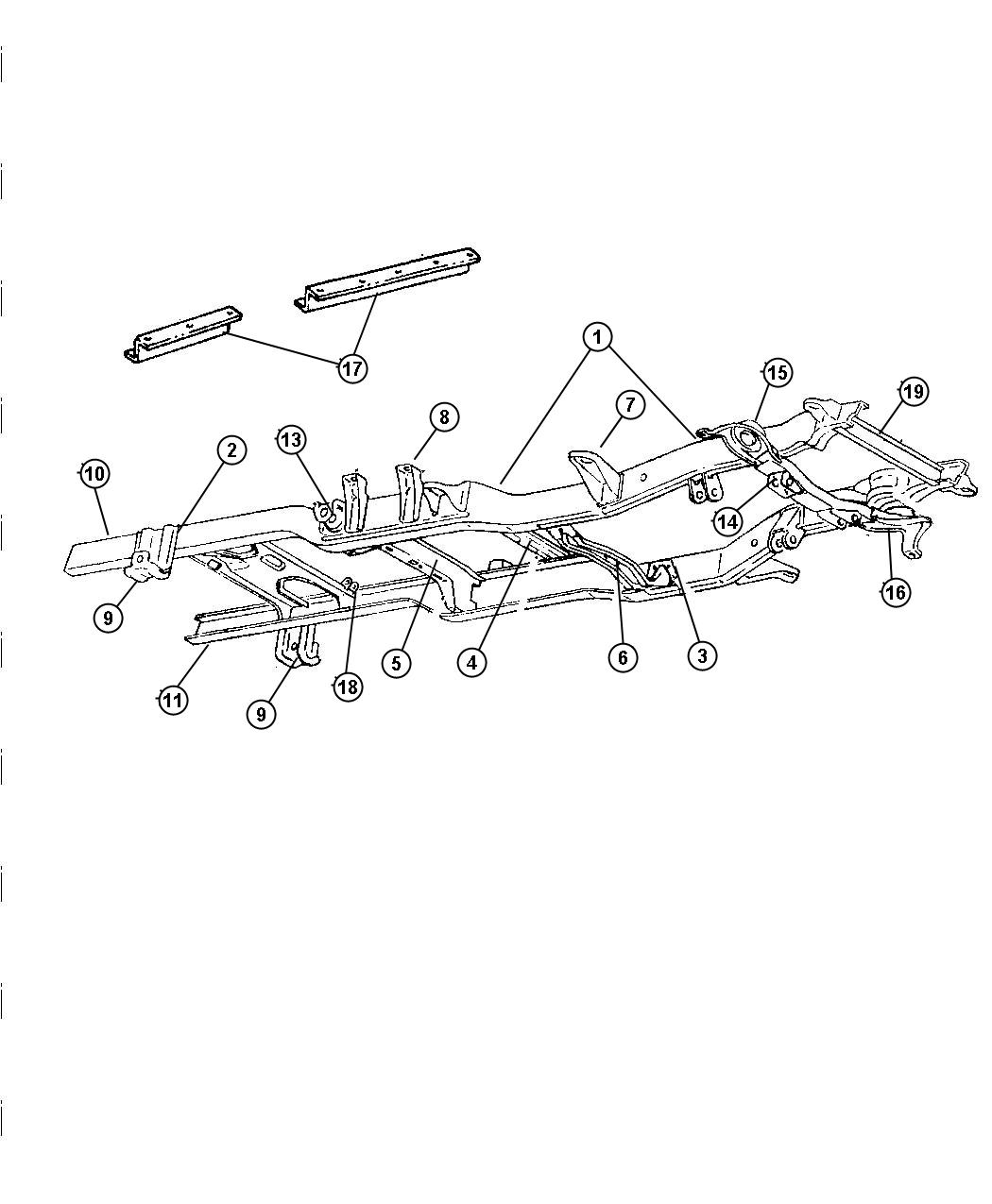 Diagram Frame. for your Dodge Ram 1500  