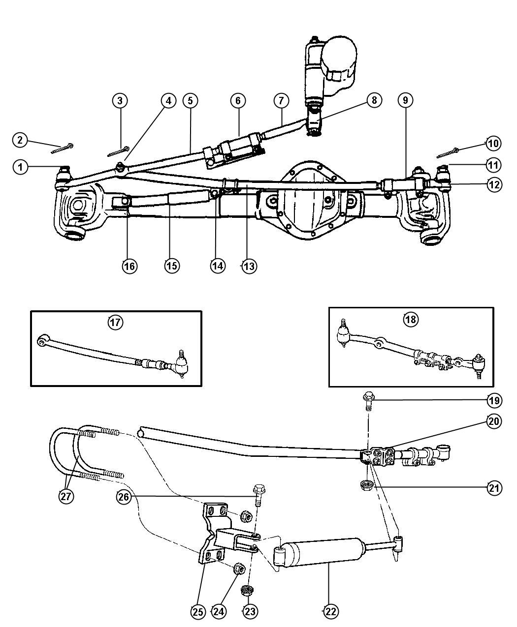 Diagram Linkage, Steering,BR 3 (with Z3B),BR 6,7,8. for your 2002 Chrysler 300  M 