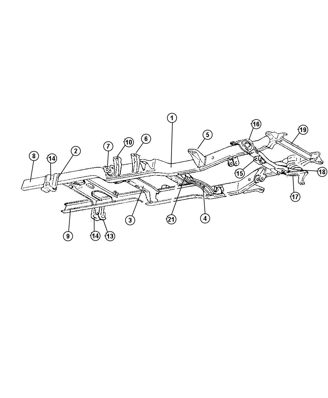 Diagram Frame. for your Dodge Ram 1500  