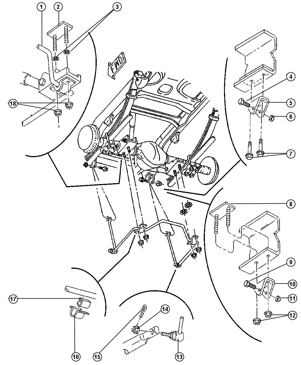 Diagram Stabilizer, Rear. for your Jeep Wrangler  