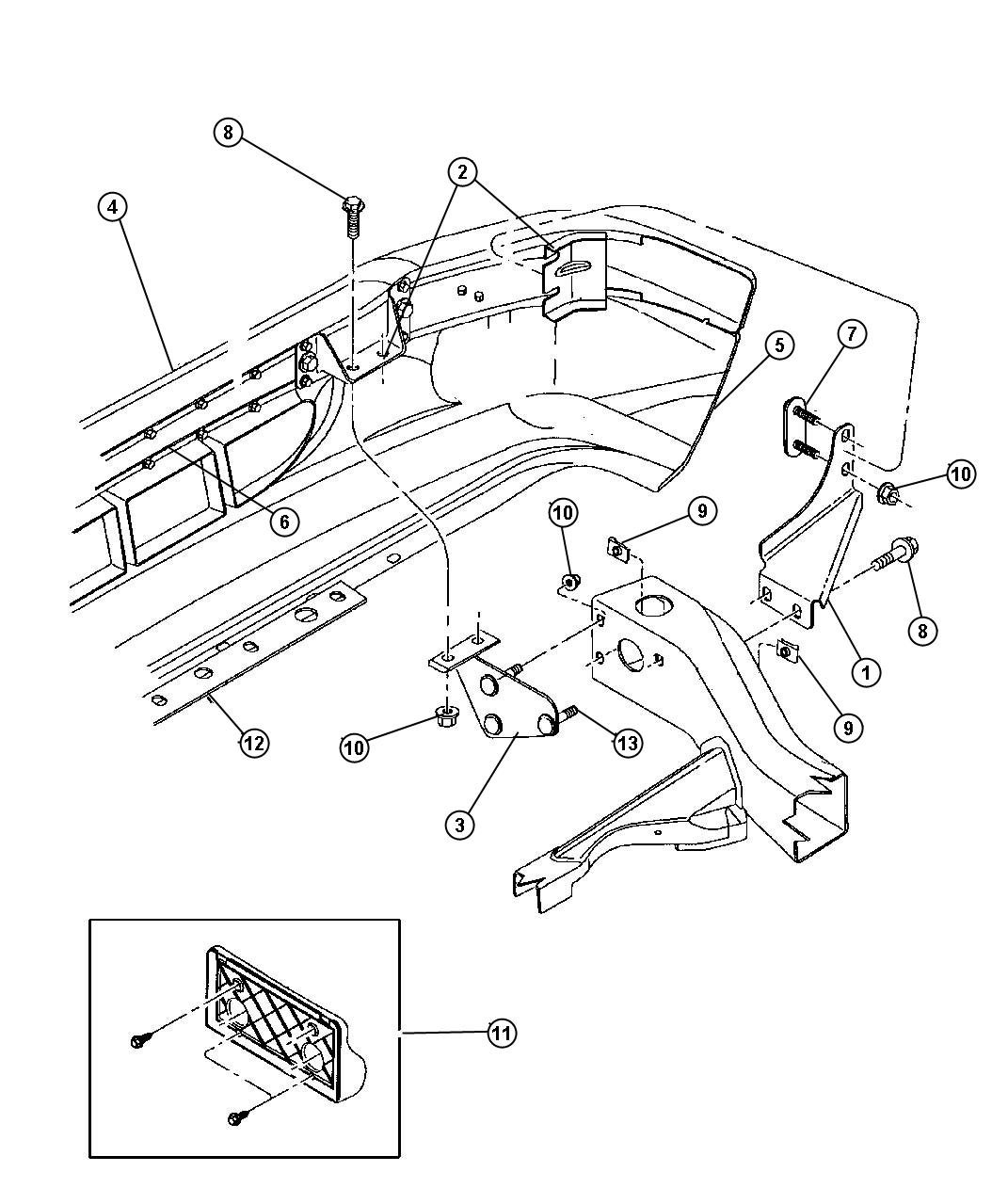 Bumper, Front. Diagram