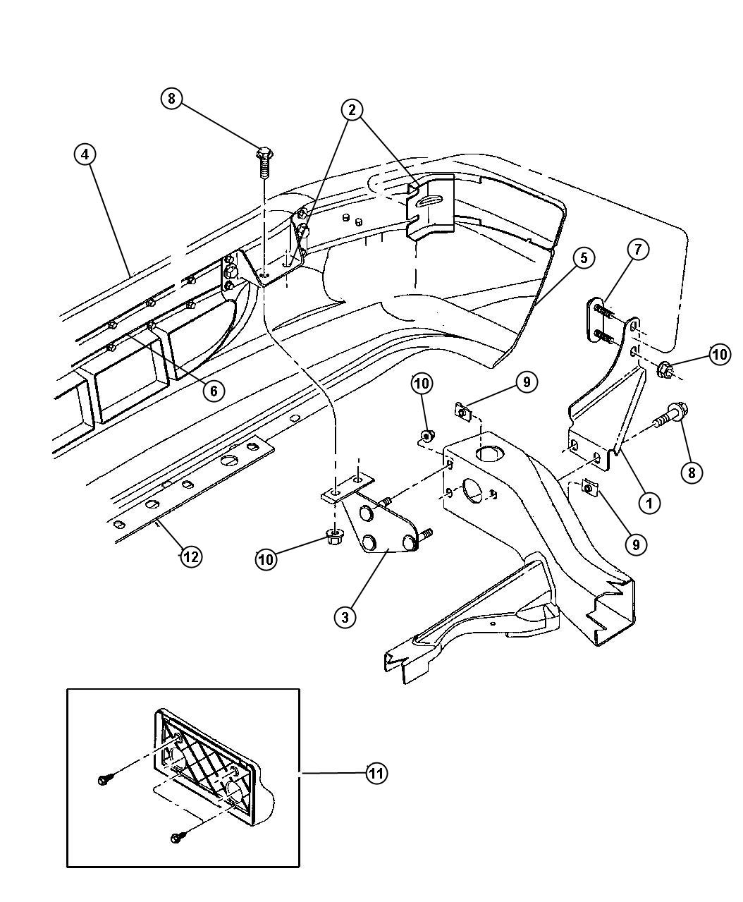 Bumper, Front. Diagram