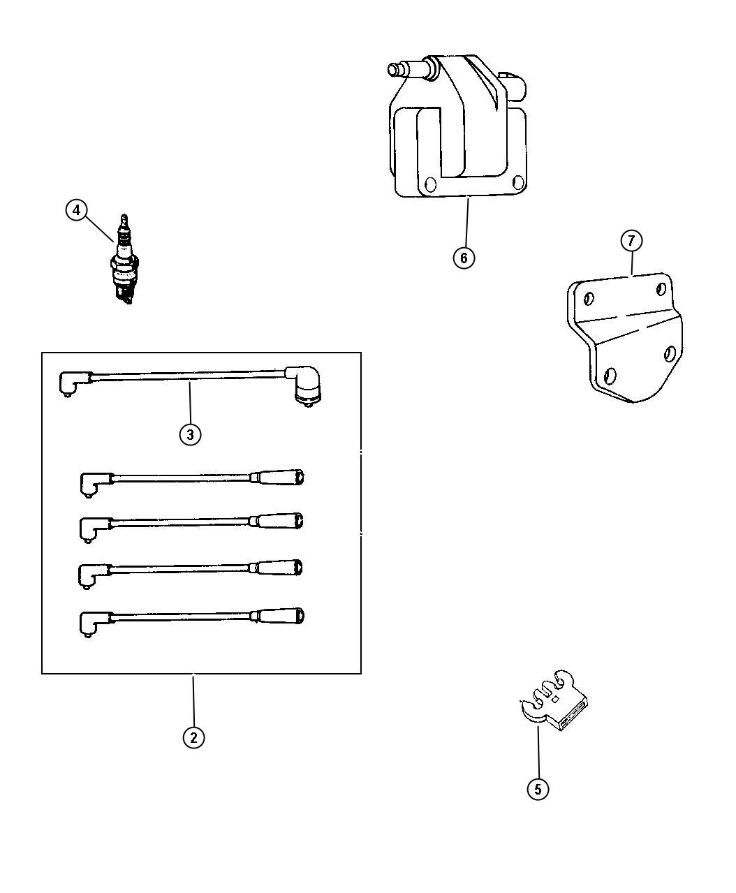 Diagram Spark Plugs--Cables--Coil. for your 2003 Chrysler 300  M 