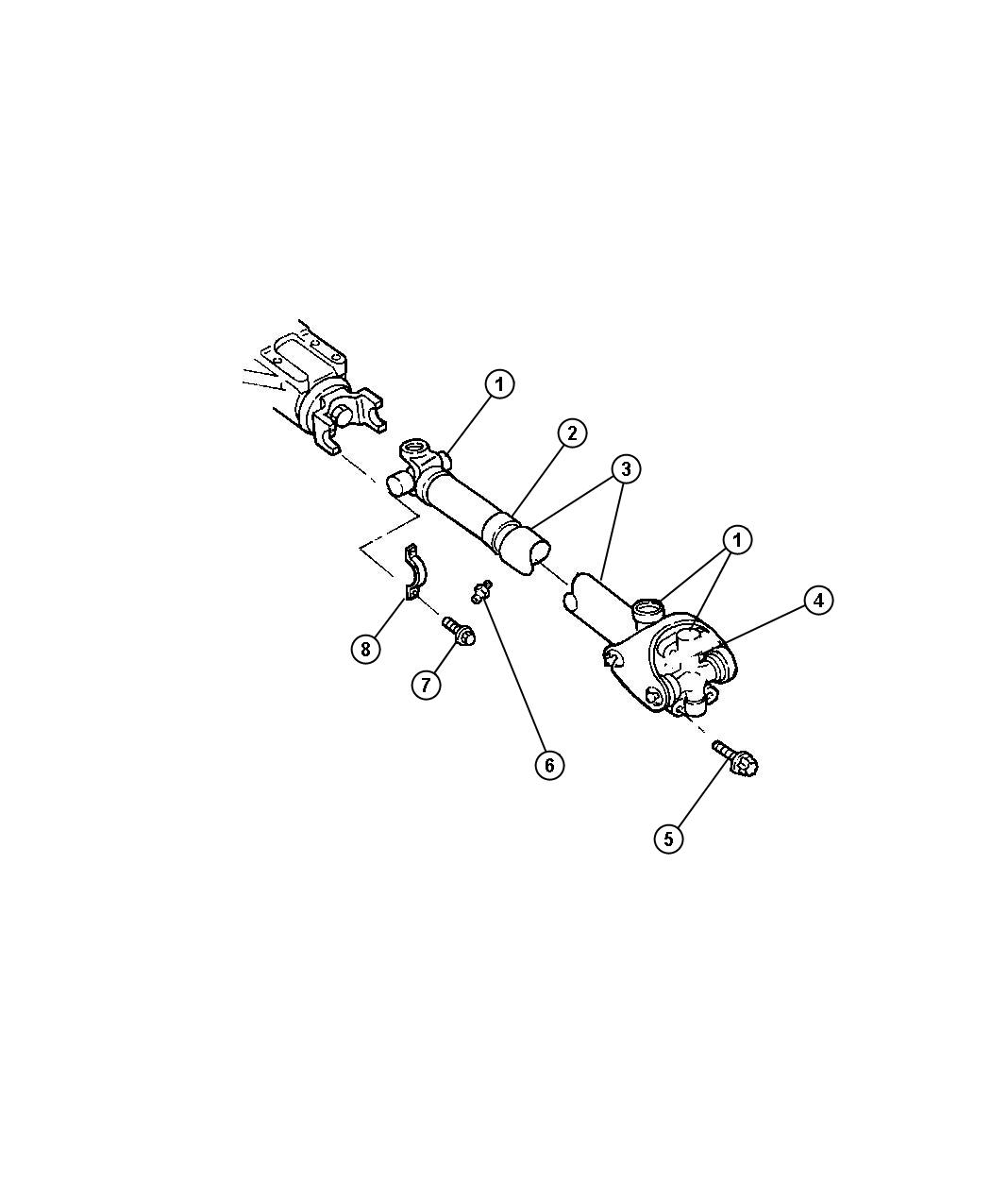 Diagram Shaft,Propeller,Front,AN 5. for your 2002 Chrysler 300  M 