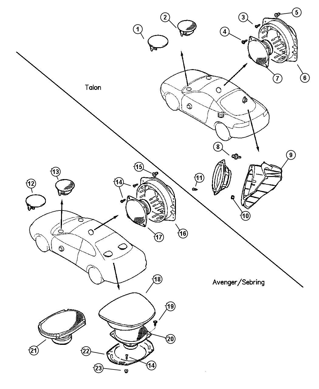 Diagram Speakers. for your Chrysler 300  M