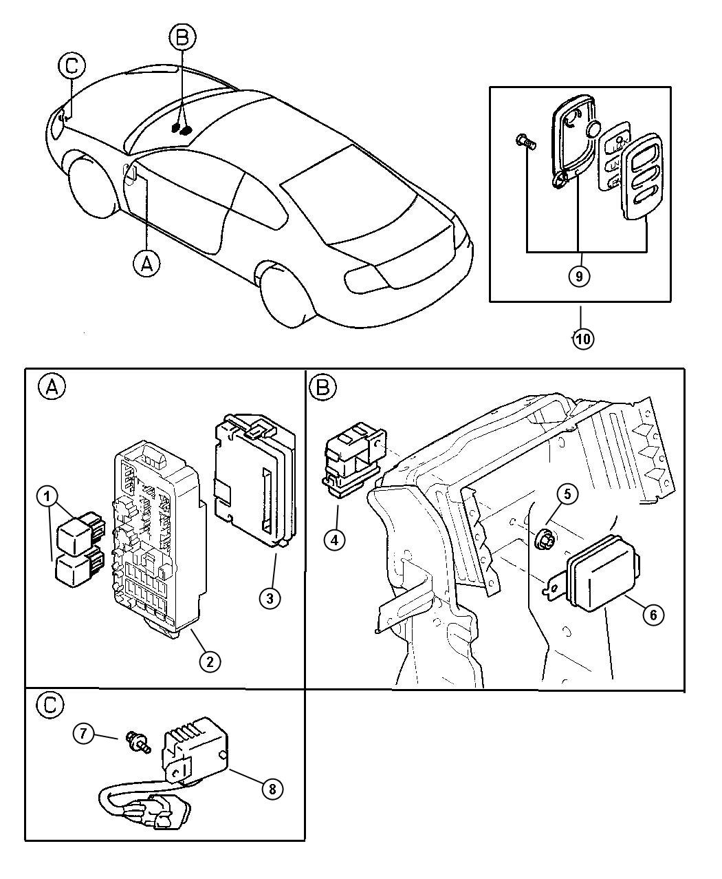 Diagram Relays - Instrument Panel. for your Chrysler 300  M