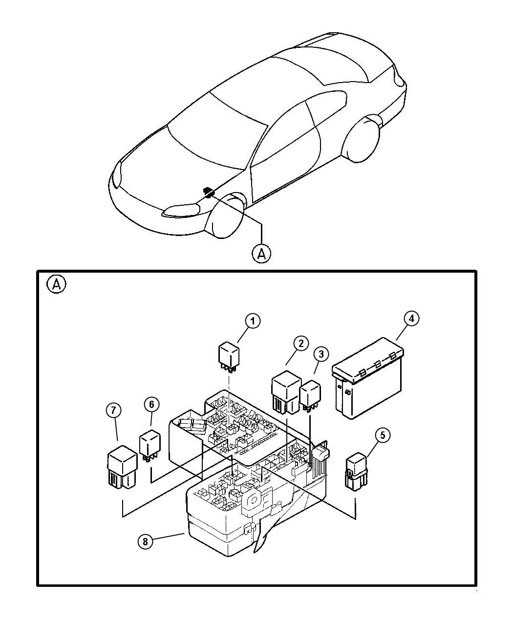 Diagram Relays - Engine Room. for your Chrysler 300  M