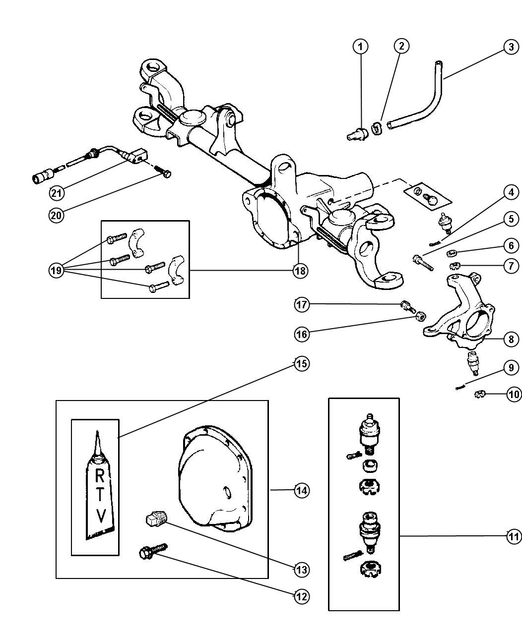 Diagram Housing,Front Axle 4 Wheel Drive. for your 2008 Dodge Avenger   