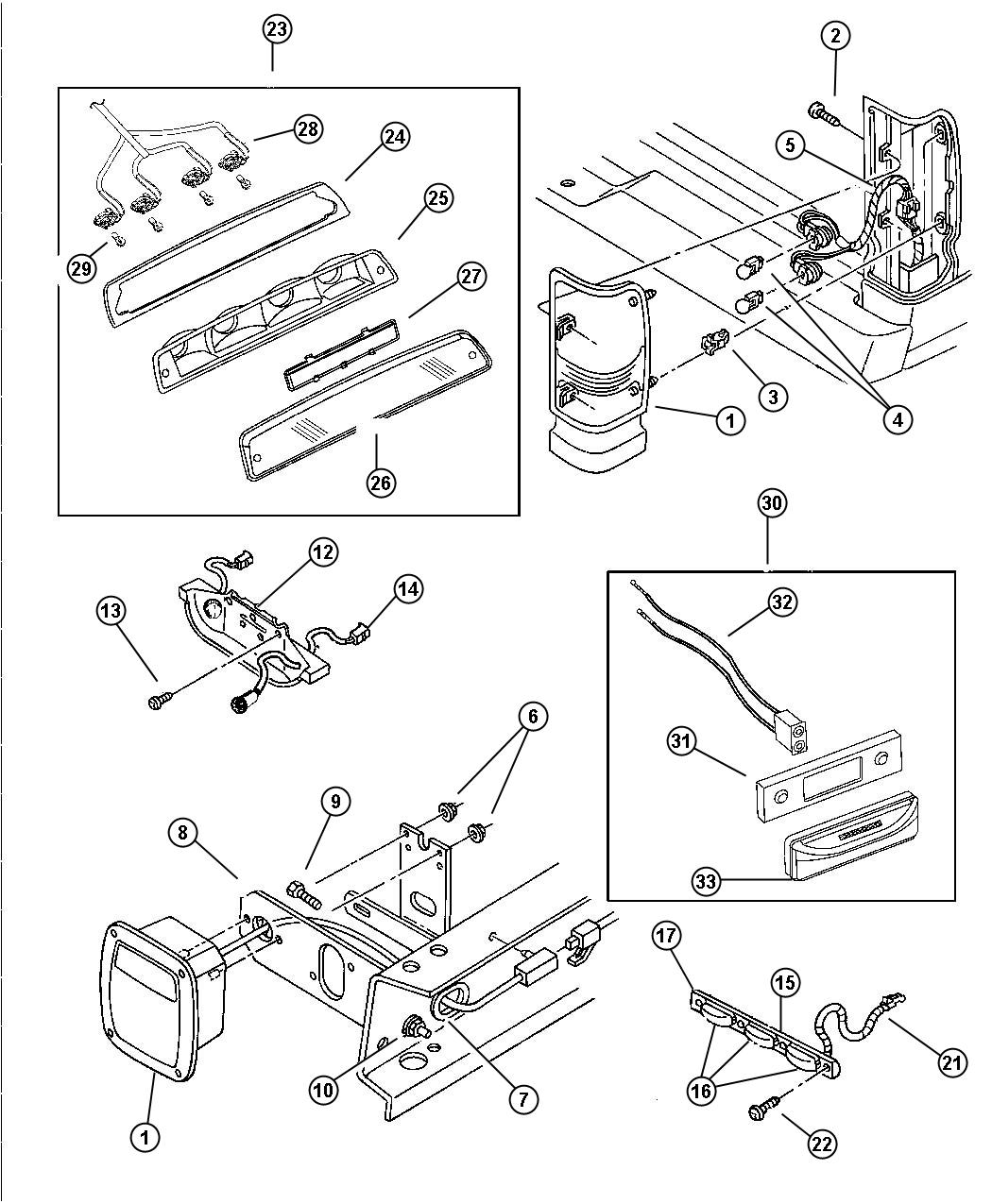 Diagram Lamp-Rear. for your Dodge Ram 2500  