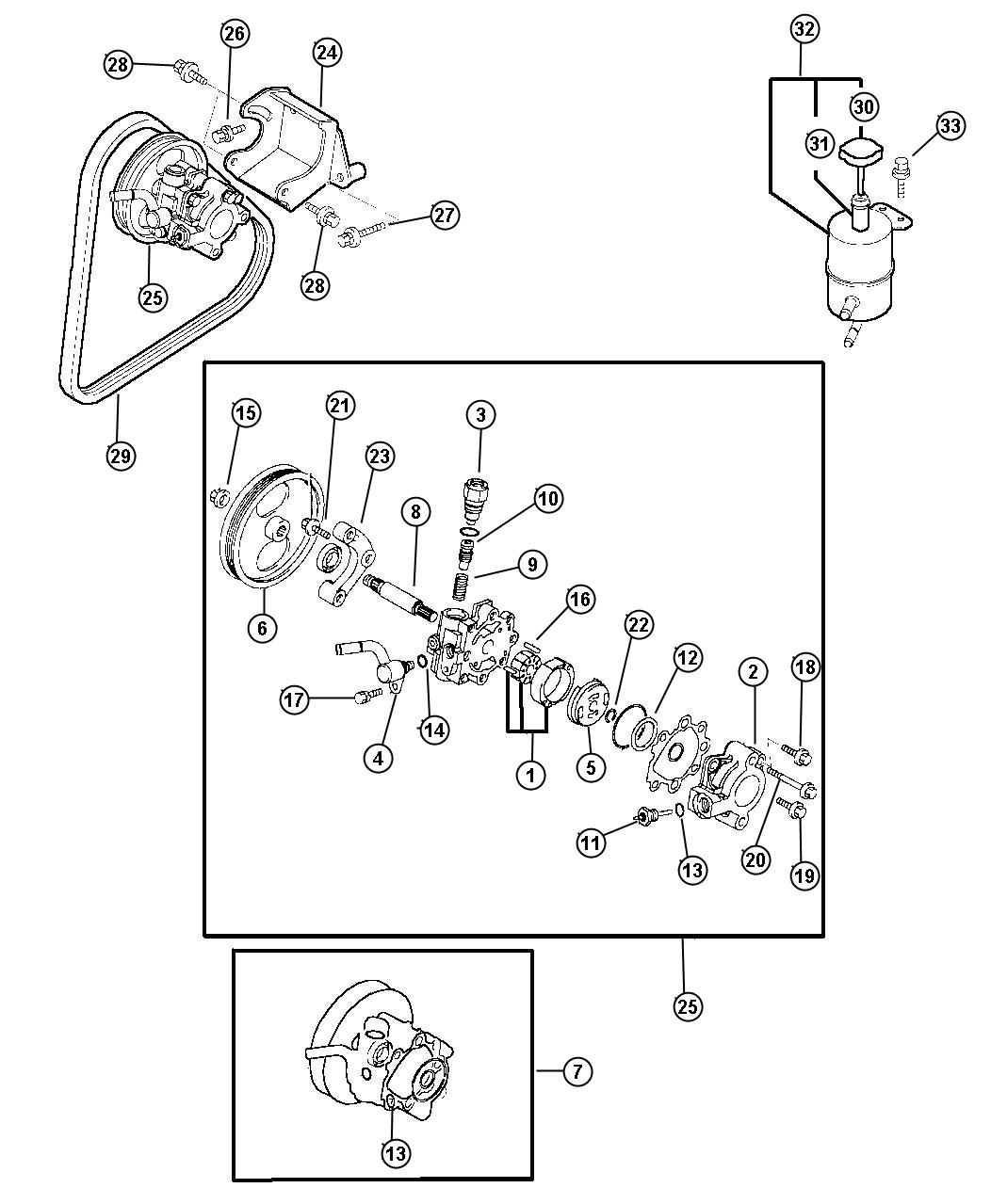 Diagram Pump, Power Steering Oil, 2.0L Engine. for your Chrysler 300  M