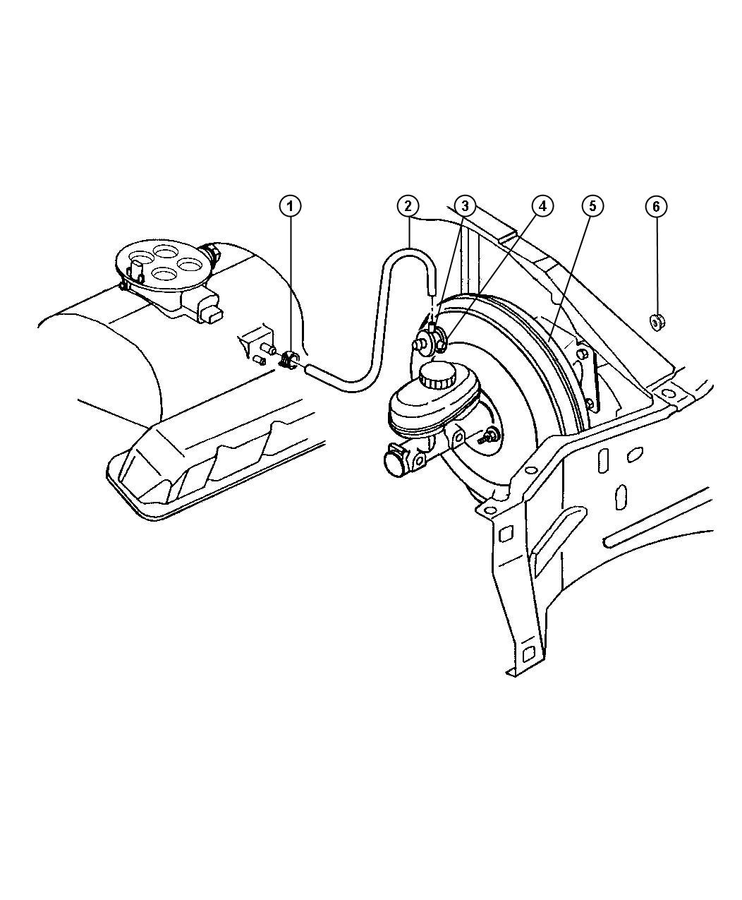 Diagram Booster,Power Brake. for your Dodge Dakota  