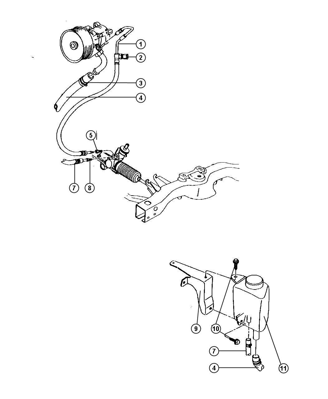 Hoses, Power Steering,2.5L [All 2.5L 4 Cyl Gas Engines] Engine. Diagram