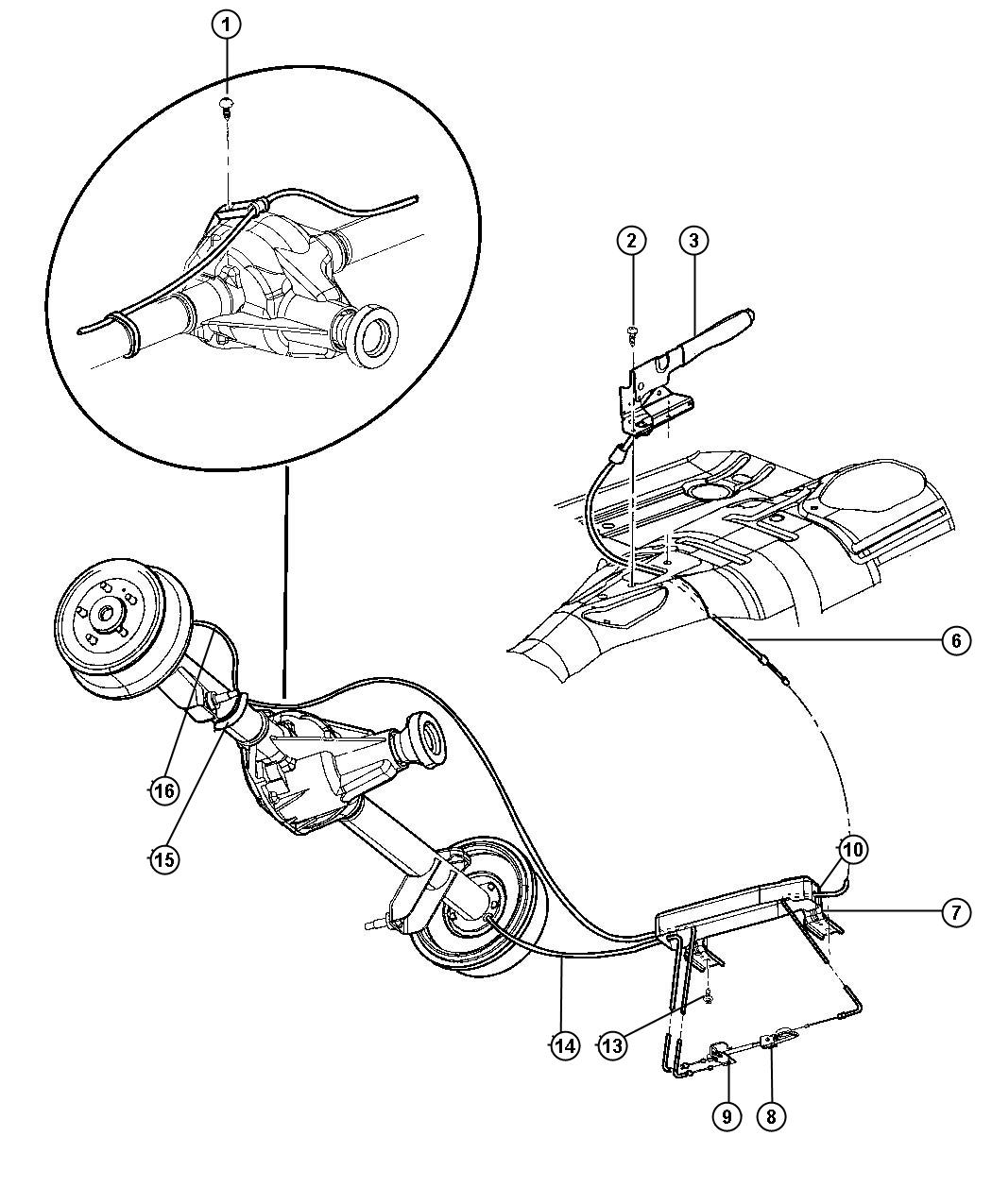 Diagram Lever Assembly and Cables. for your Jeep