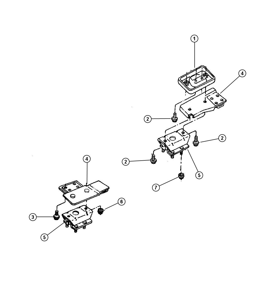 Engine Mounting, Rear With 4.0 (ERH). Diagram