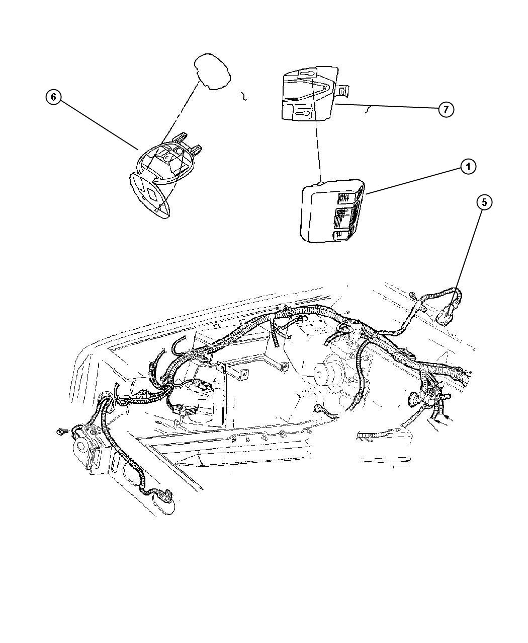 Diagram Lamps Cargo - Dome - Underhood. for your 2011 Jeep Wrangler   