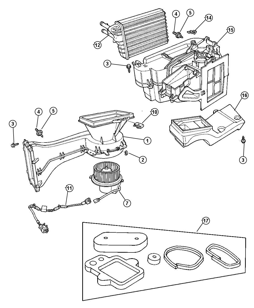 Diagram Heater Unit. for your Dodge