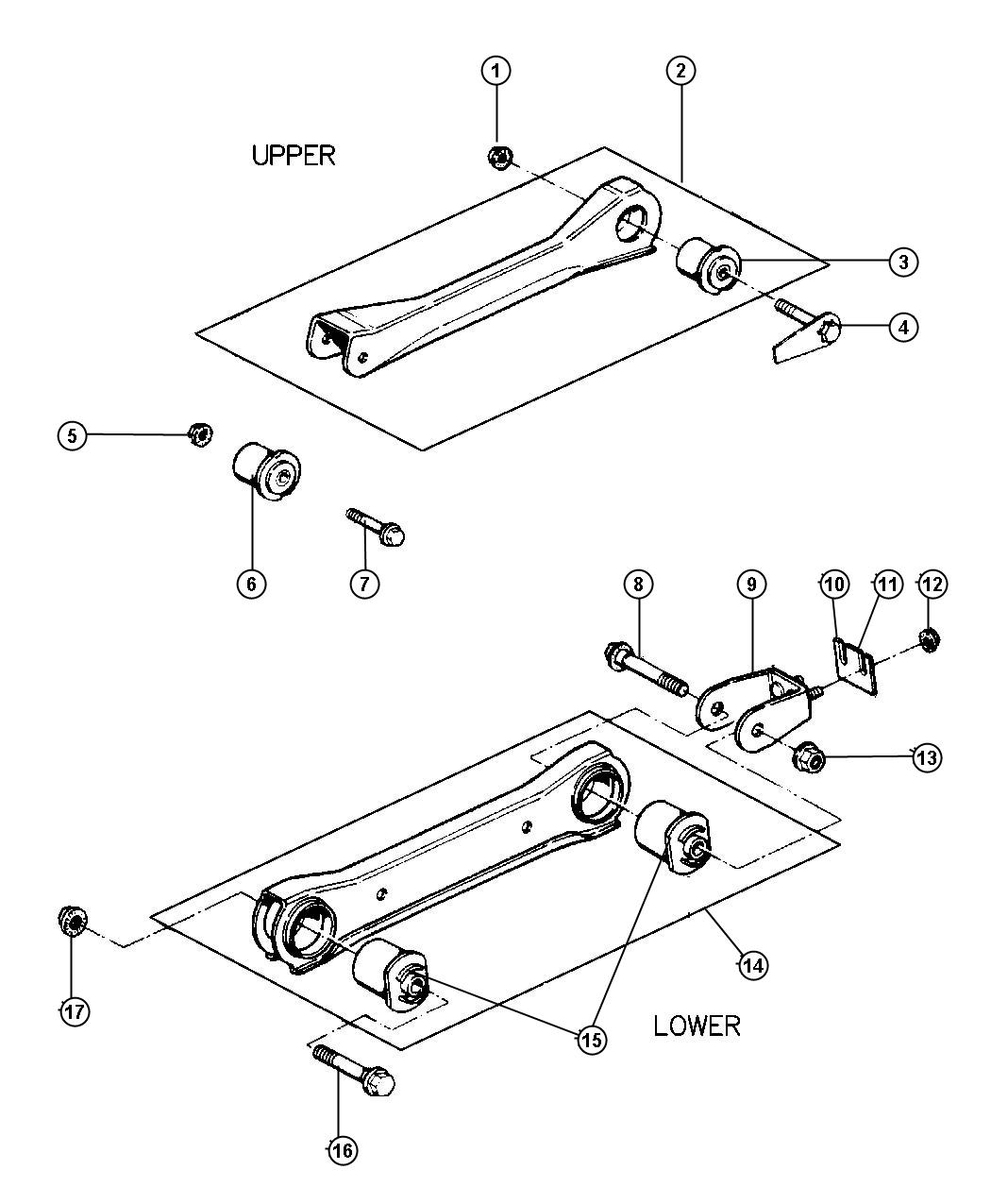 Diagram Arms,Control,Upper and Lower. for your 2004 Chrysler 300  M 