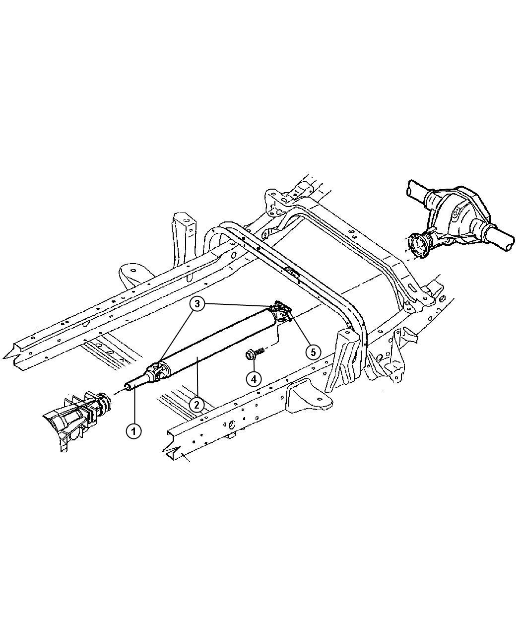 Diagram Shaft, Propeller,Rear.1 Piece-AN 1. for your 2001 Chrysler 300  M 