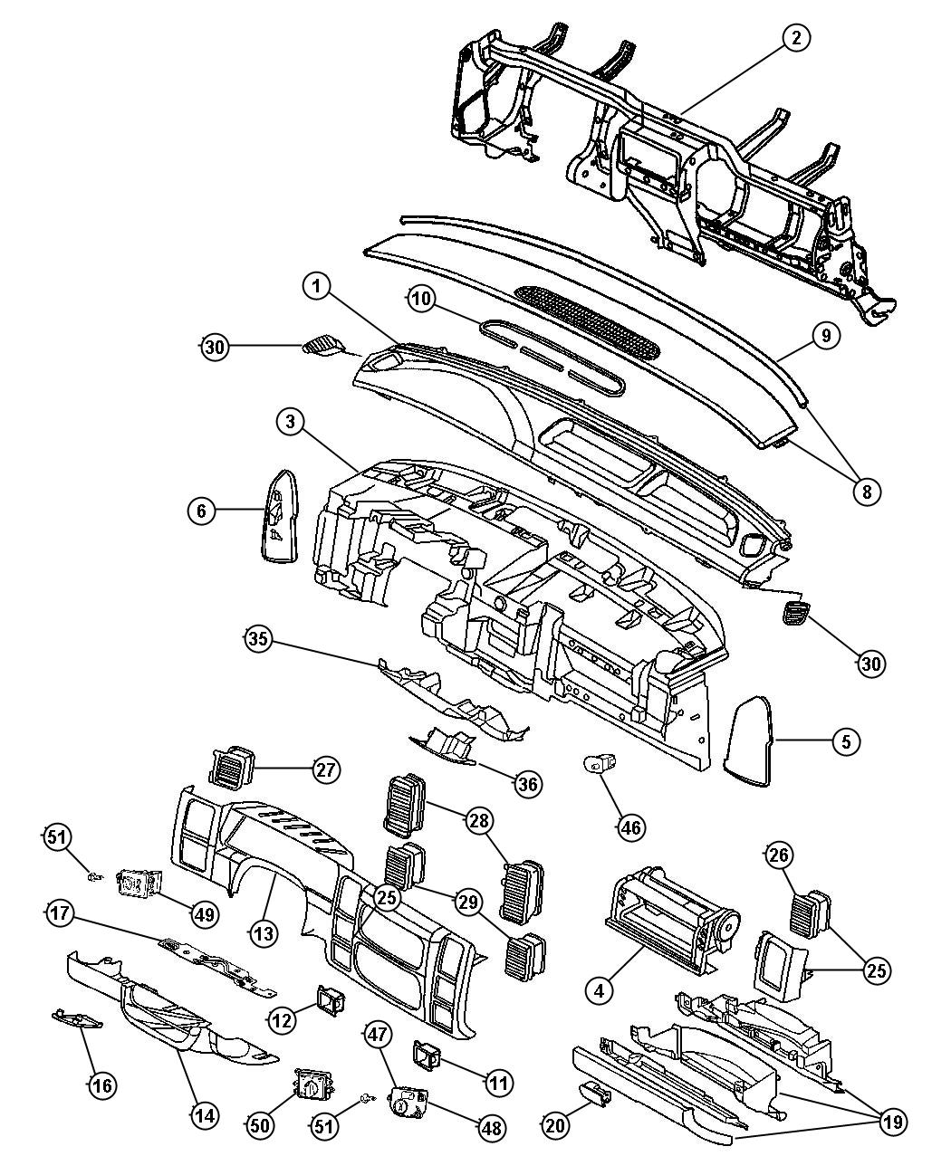 Instrument Panel. Diagram