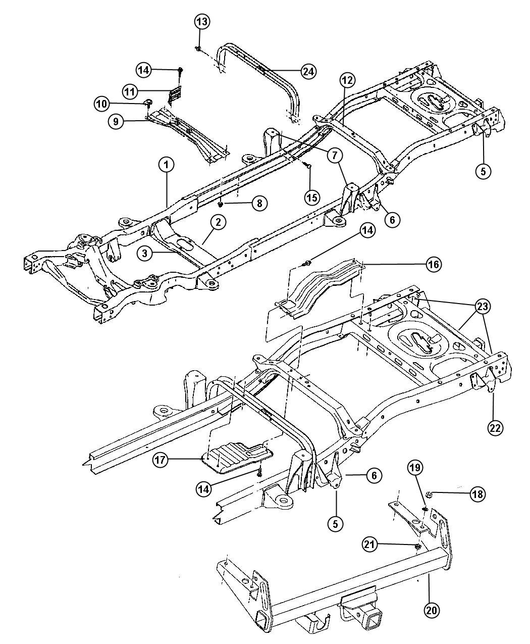 Dodge Dakota Frame. Chassis. Body, Frames, St - 52020401af 