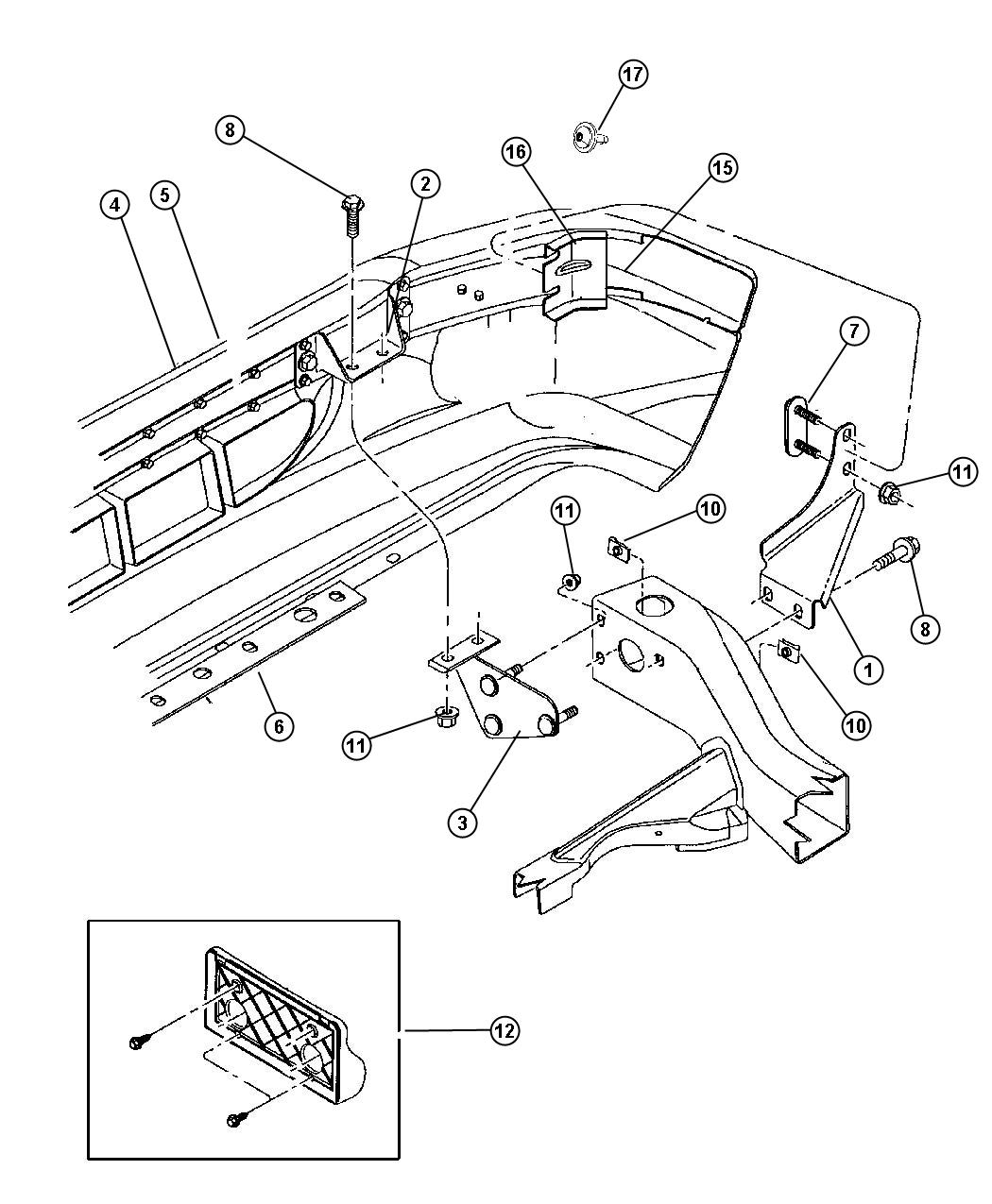 Bumper, Front. Diagram