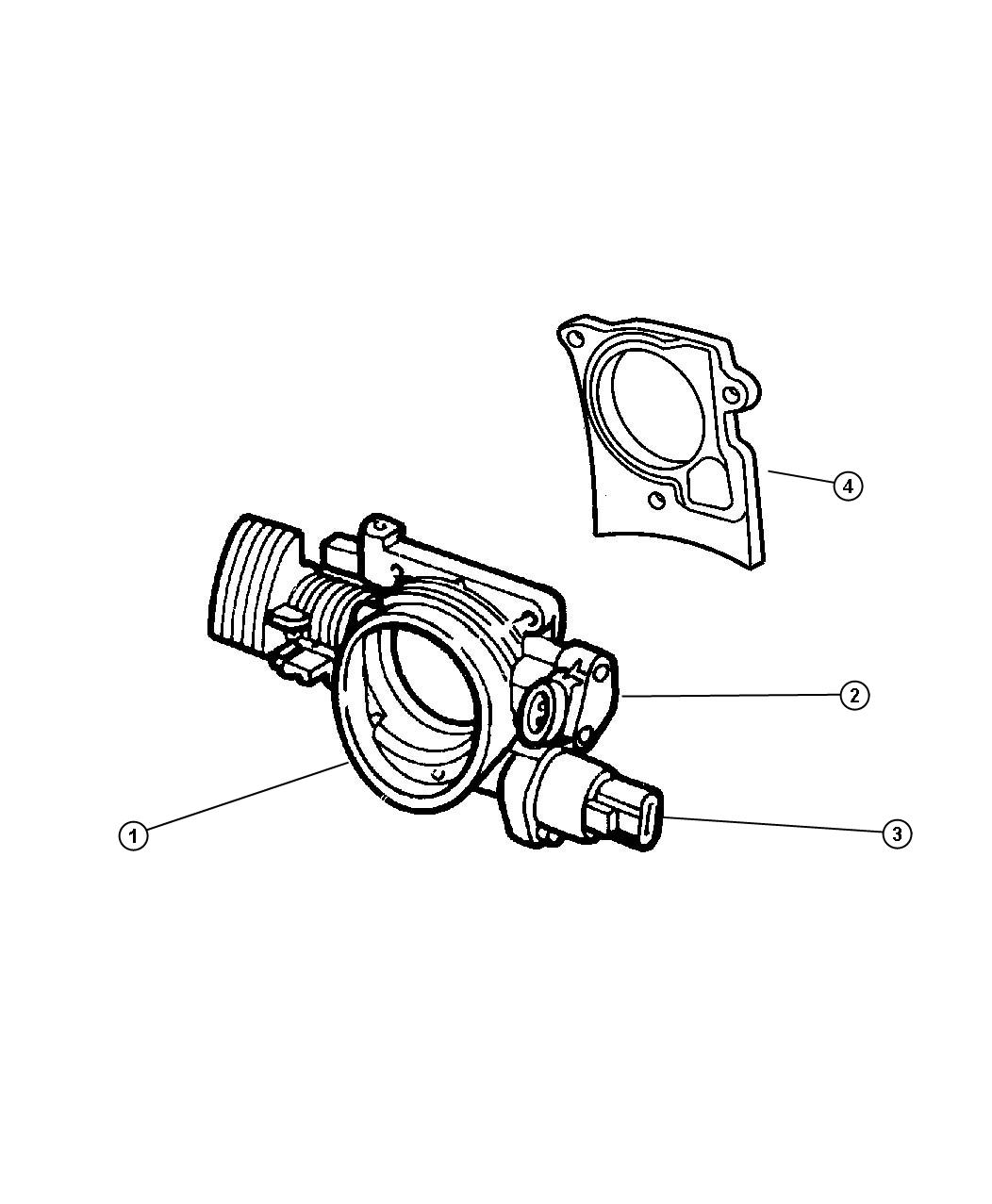 Diagram Throttle Body 2.7L Engine EER, EES. for your 2017 Chrysler 300 C  