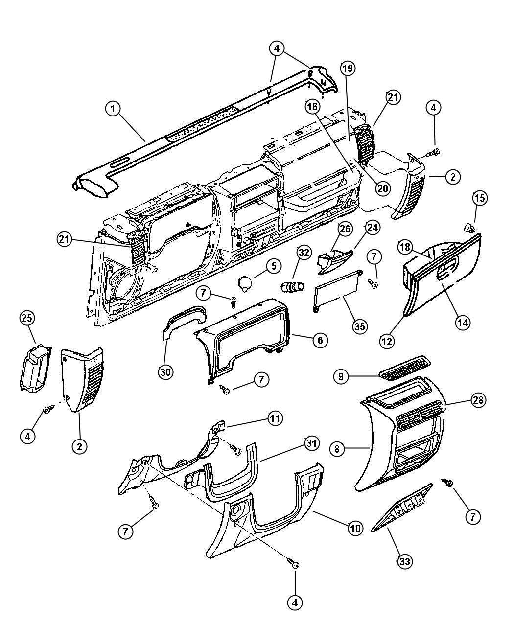 Diagram Instrument Panel. for your 2000 Chrysler 300  M 