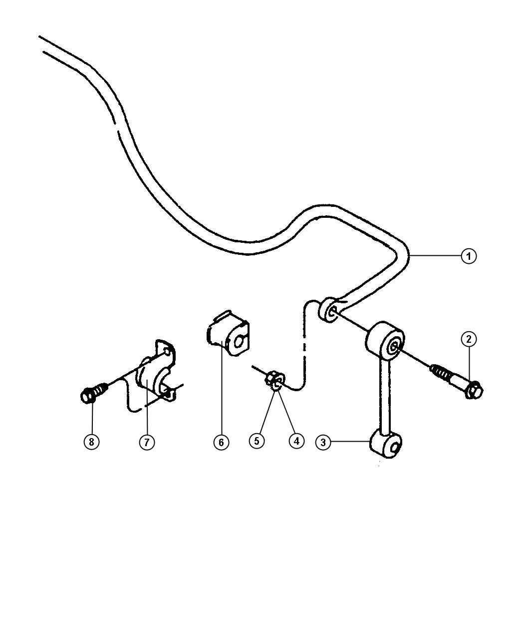 Diagram Stabilzer, Rear. for your Jeep Wrangler  