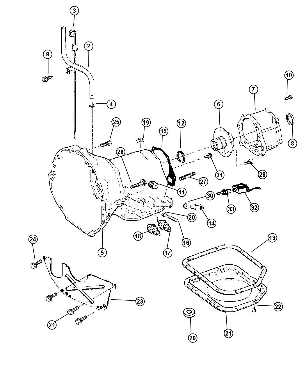 Diagram Case and Related Parts 30RH (DGD). for your Jeep