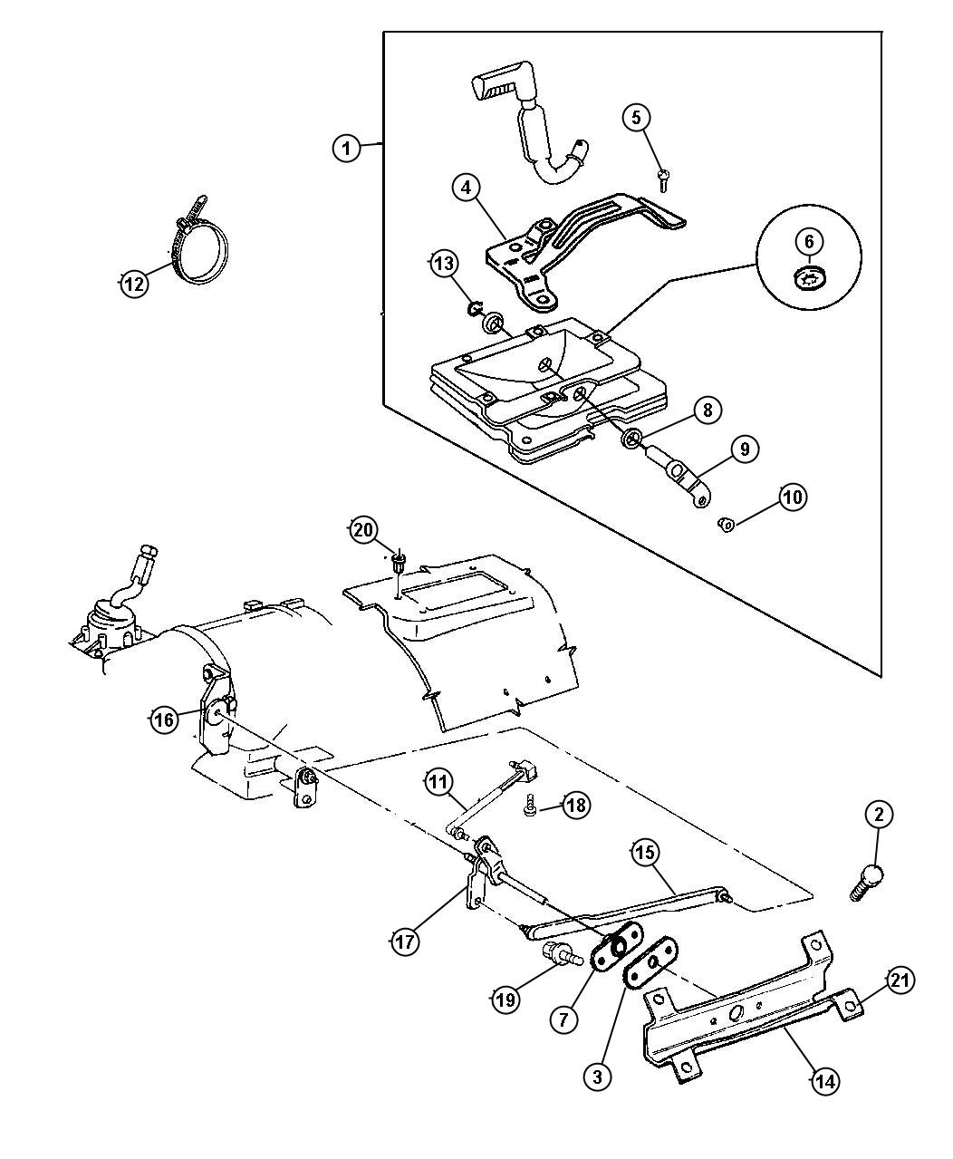 Diagram Gearshift Controls Command Trac (DHN). for your Jeep