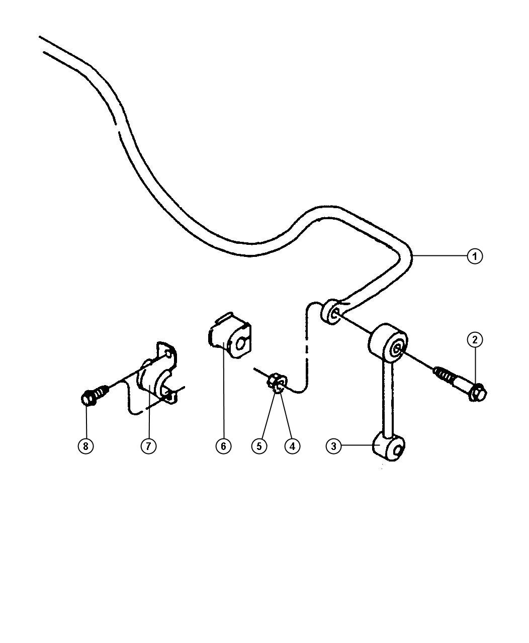 Diagram Stabilzer, Rear. for your Jeep Wrangler  