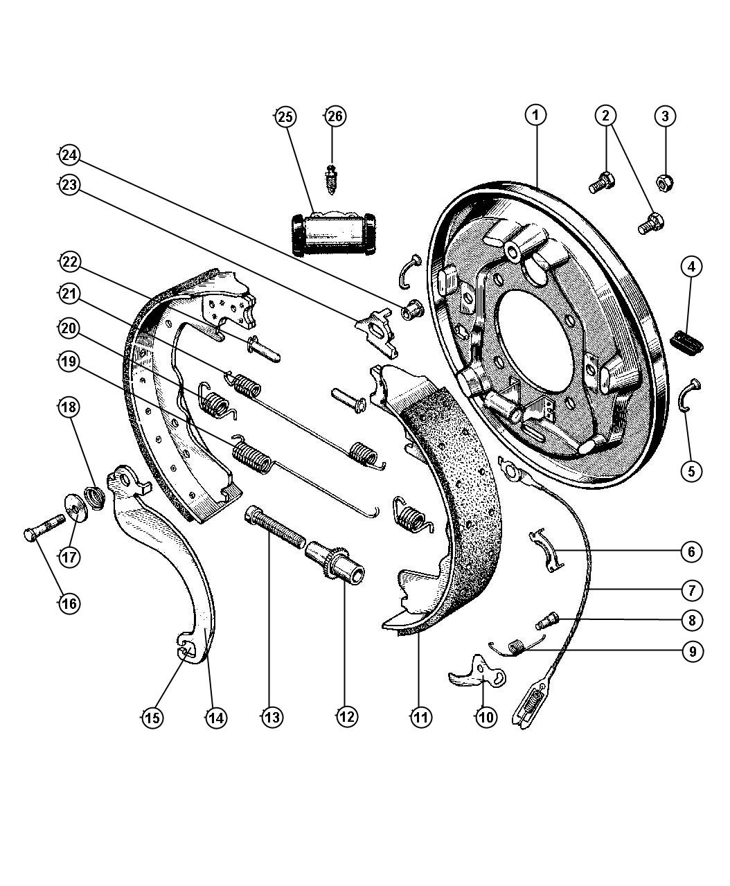 Diagram Rear Brakes,12 Inches x 3 Inches. for your 2000 Chrysler 300  M 