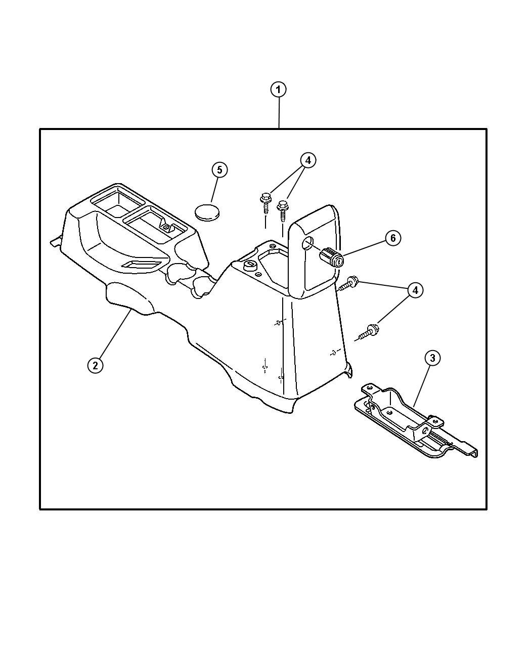 Diagram Console Kit - Floor. for your Jeep Gladiator  