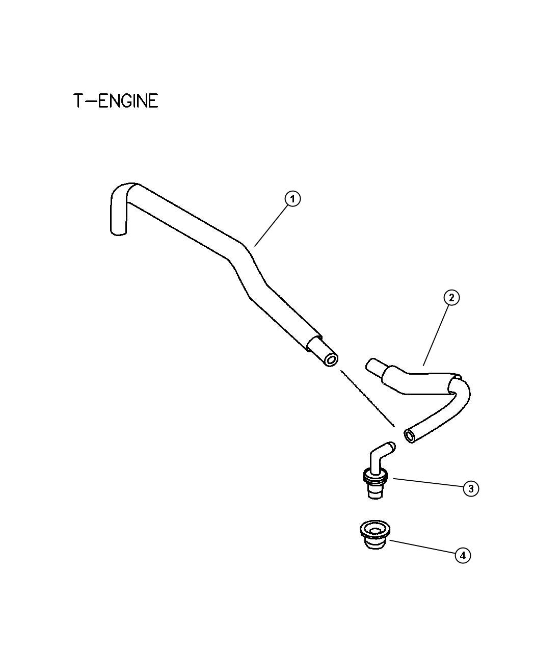 Diagram Crankcase Ventilation 2.4L MMC I-4. for your Dodge