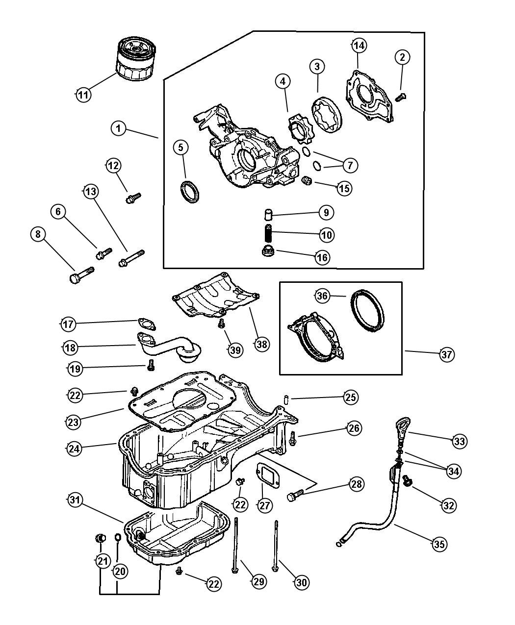 Engine Oiling 3.0L MMC V-6. Diagram