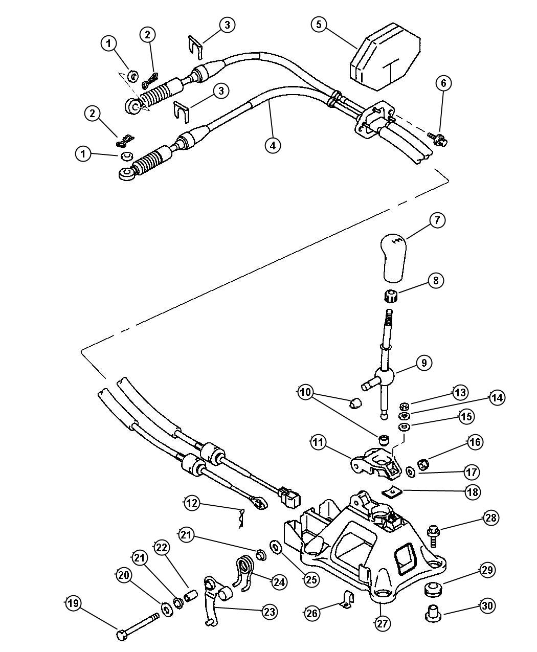 Diagram Controls, Gearshift and Linkage. for your Chrysler 300  M