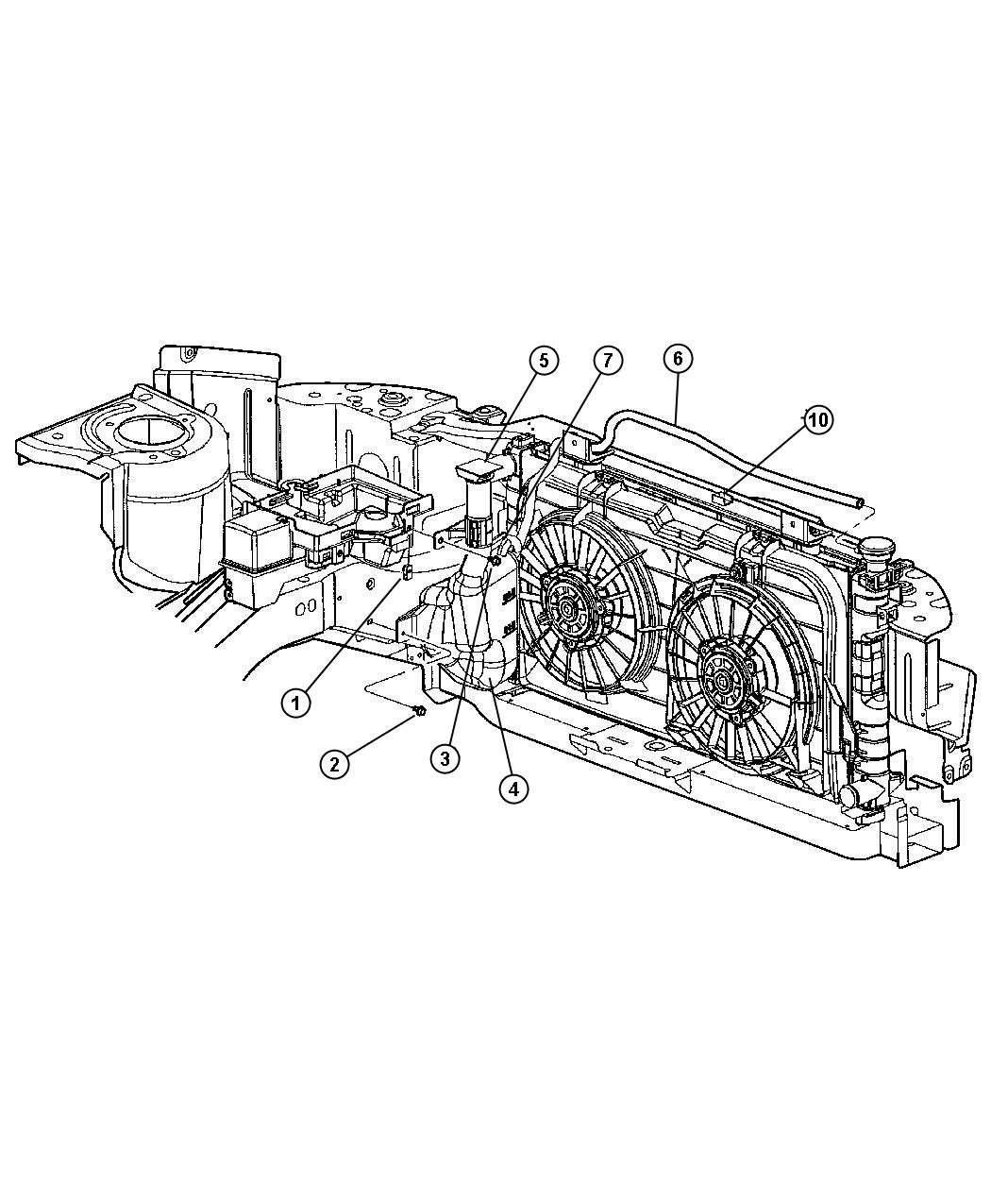 Diagram Coolant Reserve Tank. for your Chrysler 300 M 