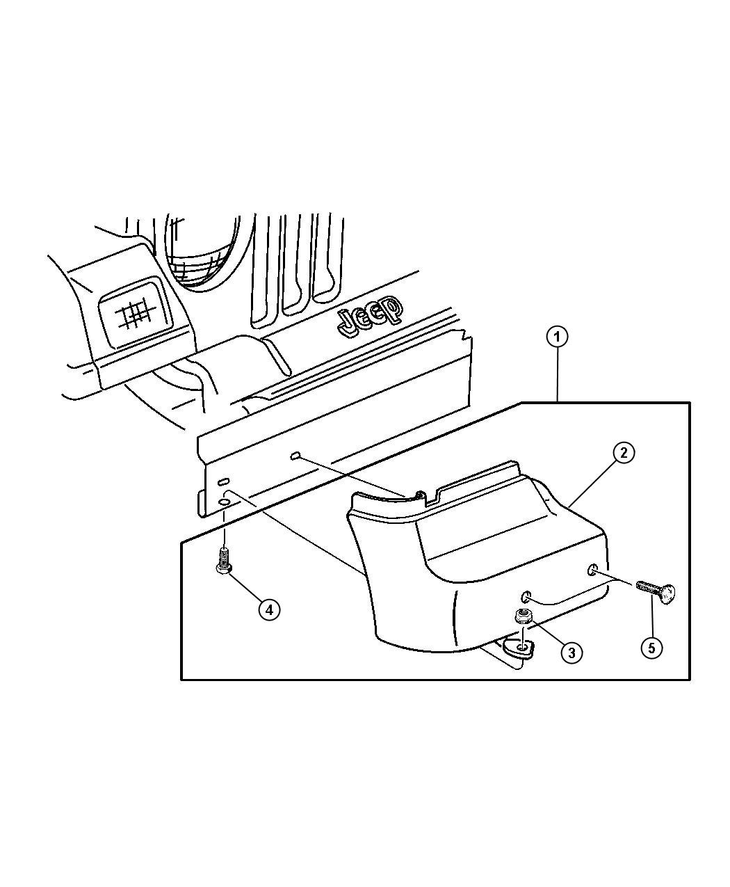 Diagram Extension Kit - Bumper. for your Jeep Wrangler  