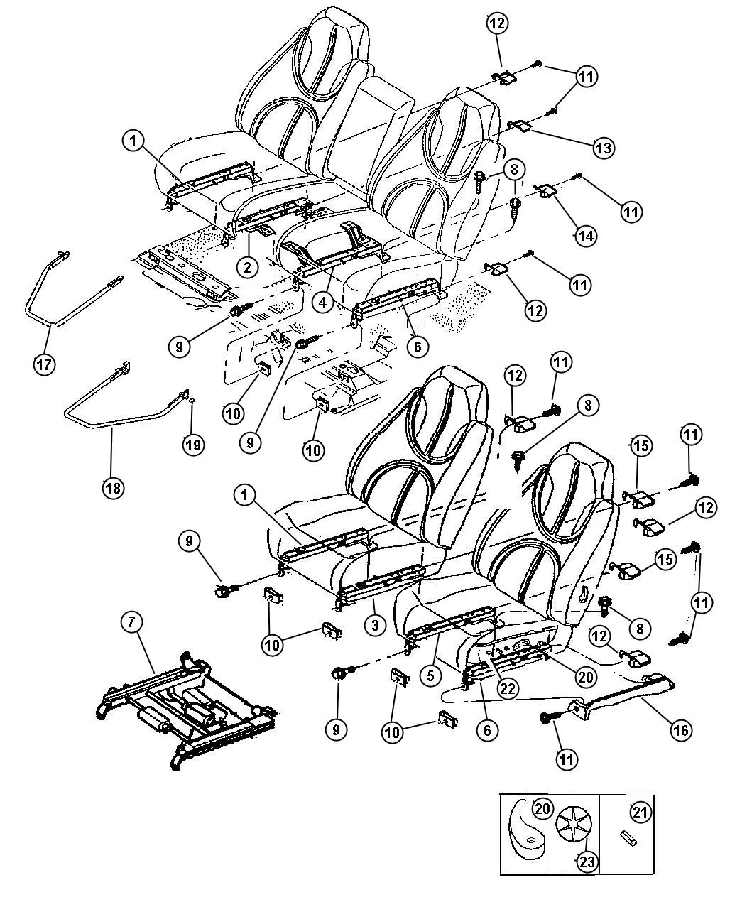 Adjuster And Attaching Parts. Diagram